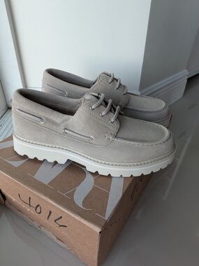 Zara Men's Suede Lace-Up Casual Shoes in Light Taupe